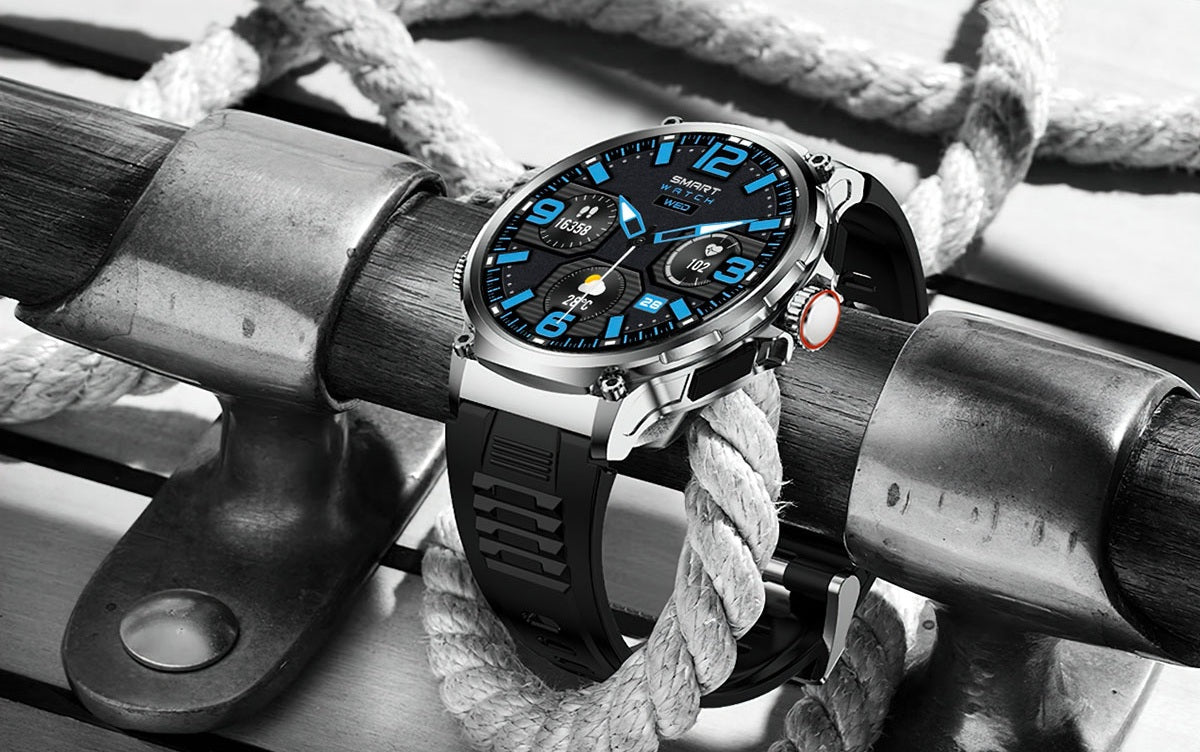 Ultra HD Display Smartwatch for Men – 710mAh Big Battery, 400+ Watch Faces, Android and iOS Compatibility, Stylish Fitness Watch