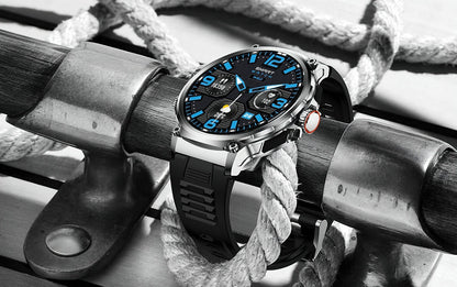 Ultra HD Display Smartwatch for Men – 710mAh Big Battery, 400+ Watch Faces, Android and iOS Compatibility, Stylish Fitness Watch