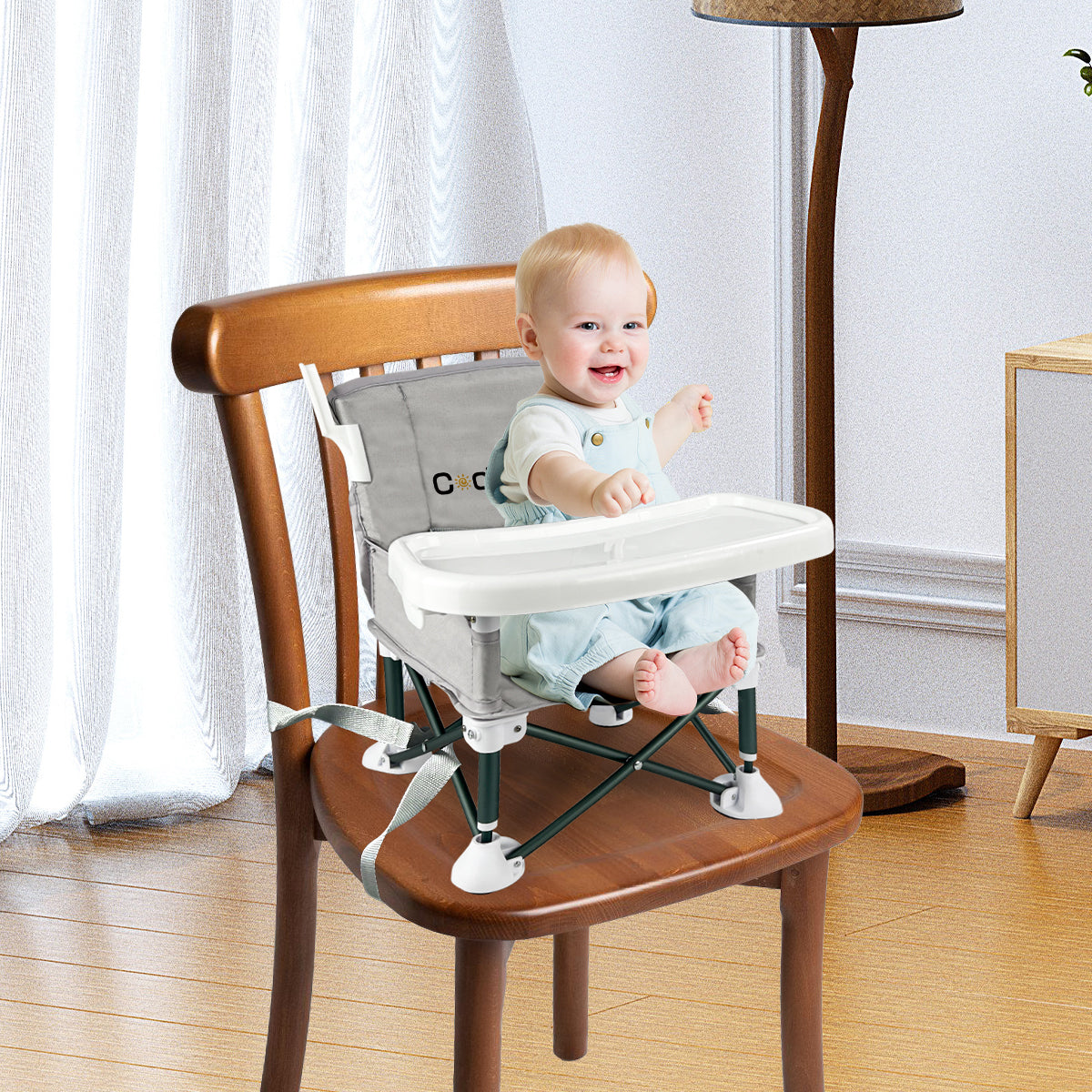 Portable Folding Baby Dining Chair – Lightweight Seat with Removable Tray for Home Meals and Outdoor Picnics