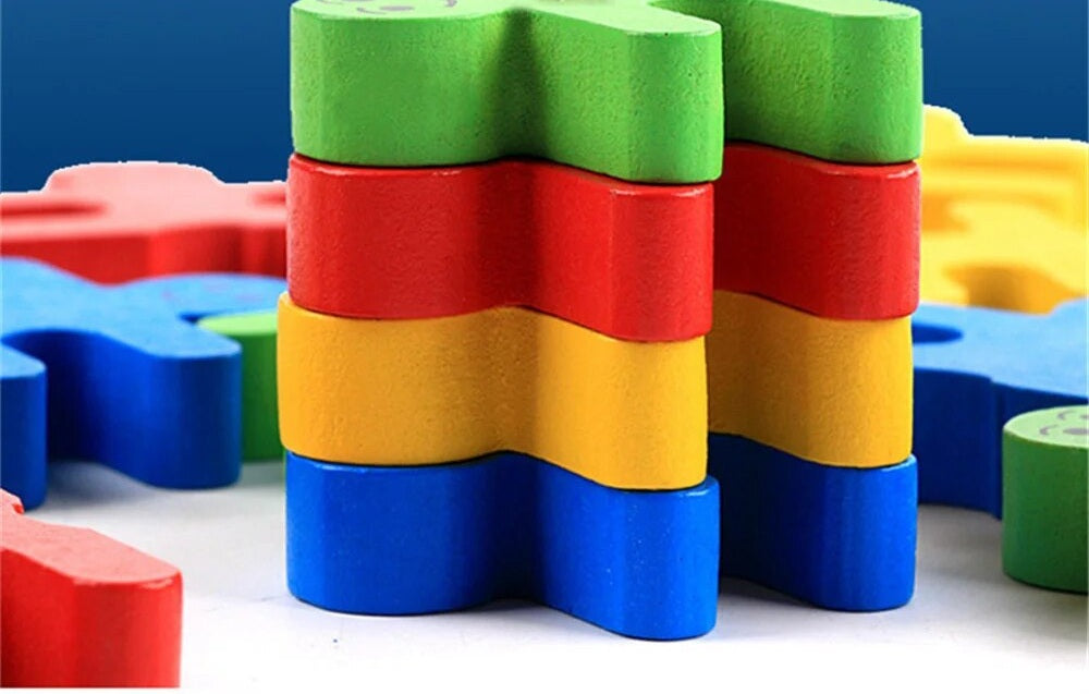 Children Wooden Building Blocks - 3D Toy for Balance Thinking Games Early Learning Montessori Educational Balancing Toys Children Gift
