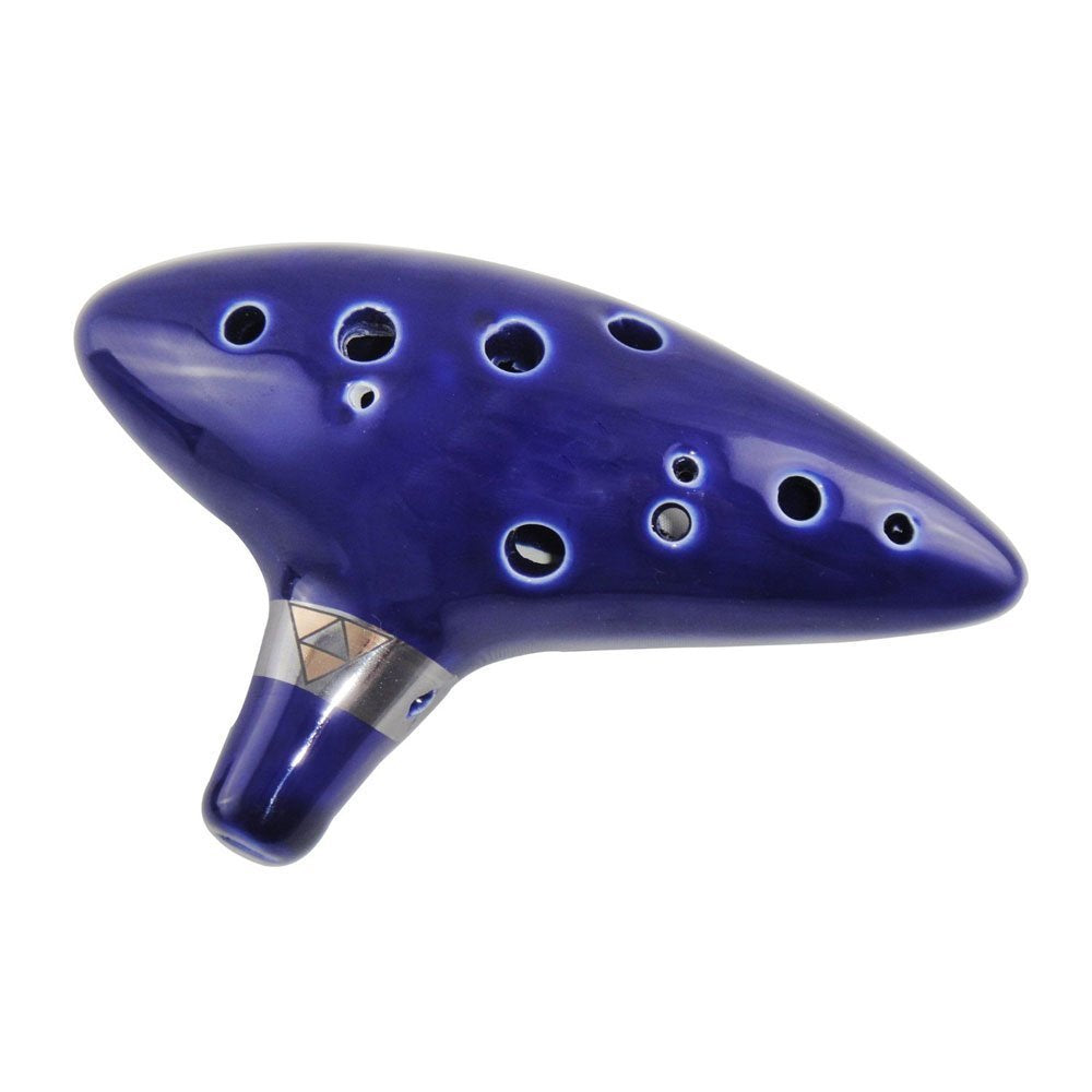 Alto C Ocarina Flute – 12-Hole Professional Folk Music Instrument with Songbook, Display Stand, and Protective Carry Bag