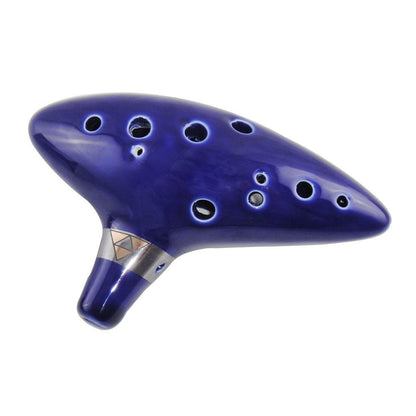 Alto C Ocarina Flute – 12-Hole Professional Folk Music Instrument with Songbook, Display Stand, and Protective Carry Bag
