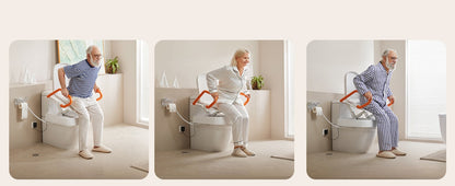 Electric Toilet Seat Lift – Powered Raised Toilet Seat Riser with Handles for Elderly and Disabled, Durable Support up to 330lbs