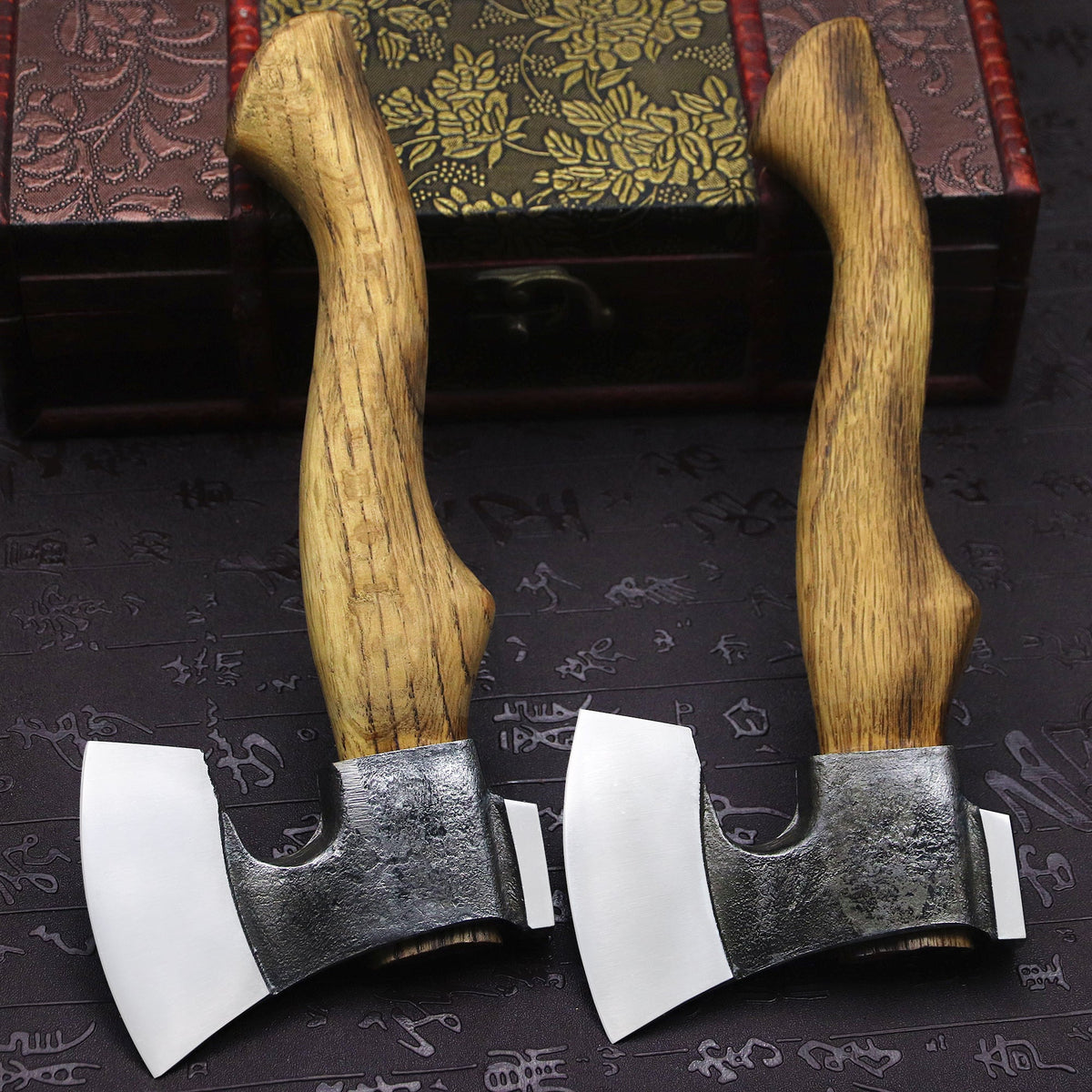 Japanese Forged DC53 Steel Survival Axe – High Hardness Logging Tool, Tactical Hand Axe for Camping, Home Use & Forest Adventures