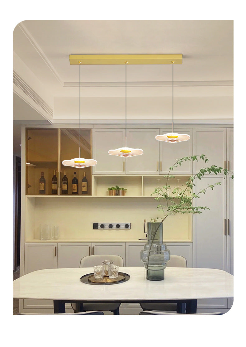 Nordic Modern Lotus Leaf Pendant Lamp – Height Adjustable Luxury Lighting Fixture for Villas, Dining Rooms, Living Spaces, Bars, or Hotel Interiors
