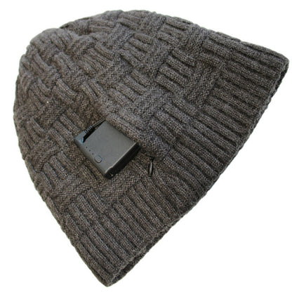 Rechargeable Heated Winter Hat – 3400mAh Battery Powered, Warm Black Beanie for Cold Weather Outdoor Adventures