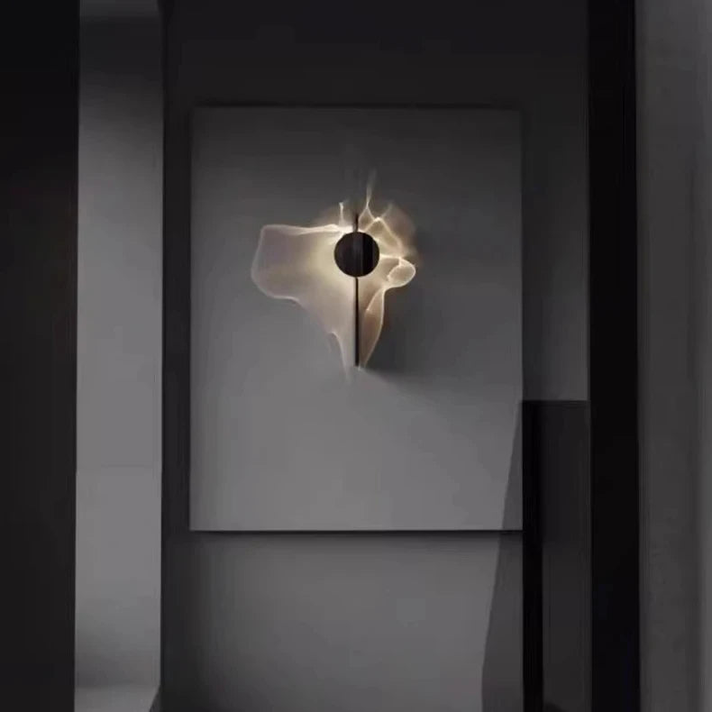 Chrome LED Sci-Fi Wall Light – 3000K Stainless Steel Lamp Sconce for Bedroom, Parlor, Stairs, Hallway