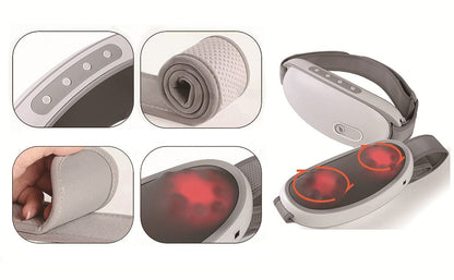 Wireless Portable Waist & Back Massager – Multi-Function Pounding Massage Device with Relaxing Heat for Legs, Office, and Home Wellness Relief