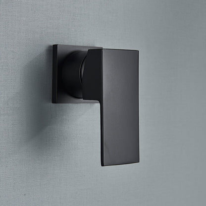 Wall-Mounted Single Handle Bathroom Basin Mixer Faucet – 70cm Black Single Handle Sink Tap, Hot-Cold Water Mixer