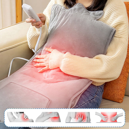 Electric Heating Shawl with 6-Speed Temperature Control – Soft Plush Warming Blanket with 4-Timer Settings, Comfortable Warm Compress for Relaxation and Daily Use