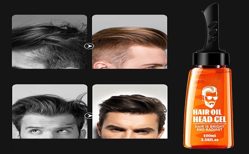 Men’s Hair Wax with Styling Comb – Long-Lasting, Quick-Drying Gel Pomade for Non-Greasy, Moisturized, and Effortlessly Styled Hair All Day