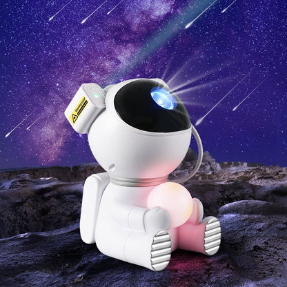 Astronaut Galaxy Moon Lamp Projector – Starry Nebula Sky Night Light for Bedrooms, Parties, Kids’ Décor, and Whimsical Space-Themed Gifting