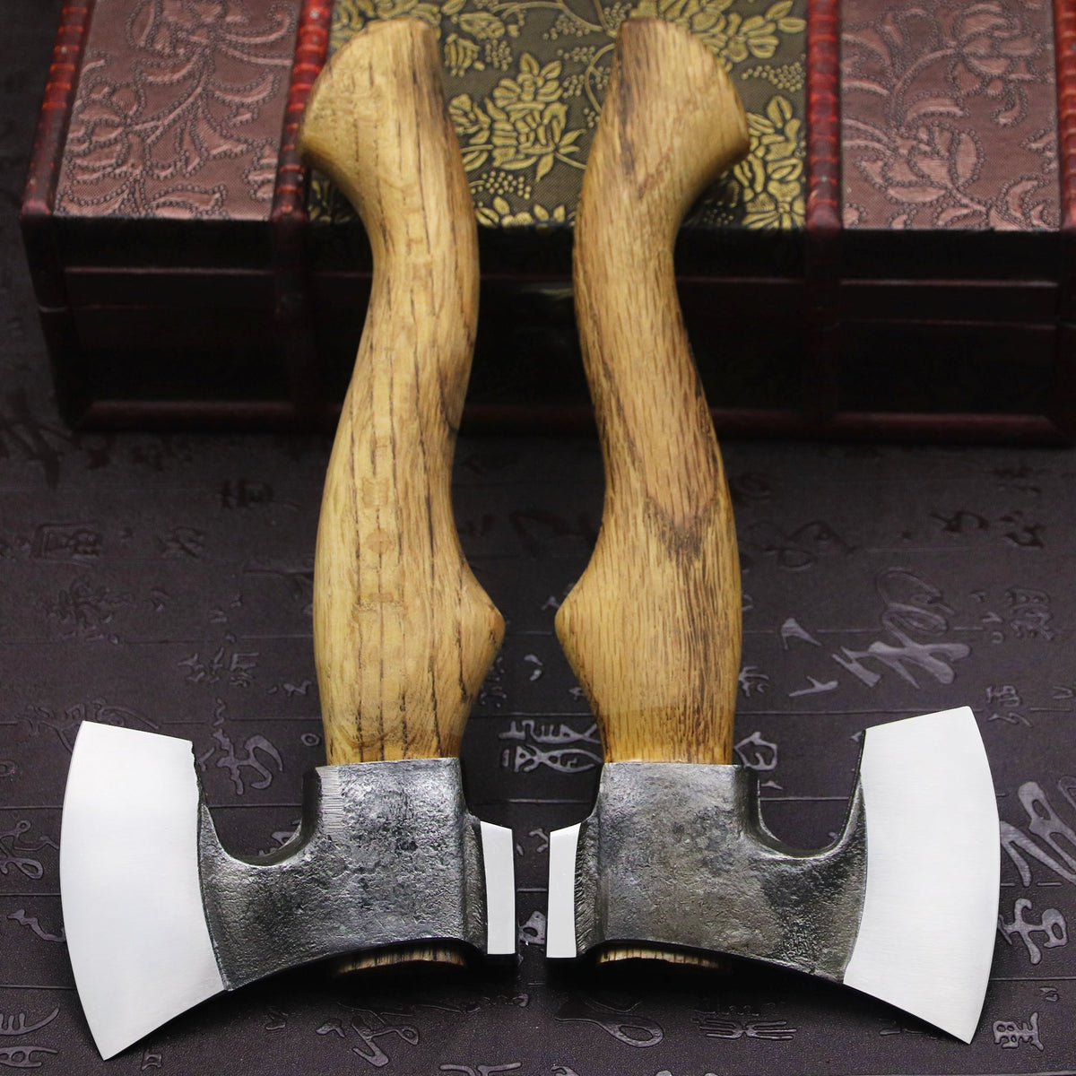 Japanese Forged DC53 Steel Survival Axe – High Hardness Logging Tool, Tactical Hand Axe for Camping, Home Use & Forest Adventures