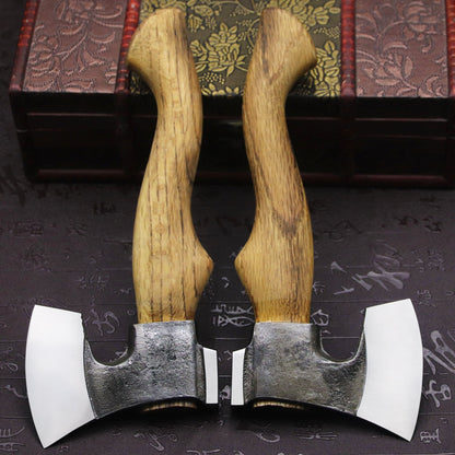 Japanese Forged DC53 Steel Survival Axe – High Hardness Logging Tool, Tactical Hand Axe for Camping, Home Use & Forest Adventures