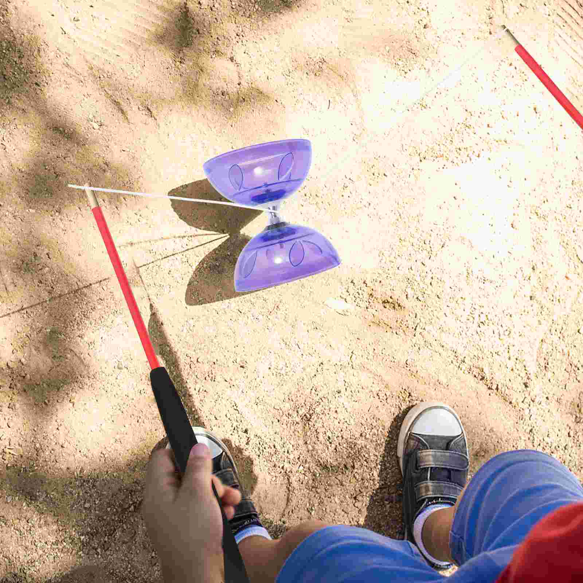 Three-Bearing Diabolo Yoyo Acrobat Toy – High-Performance TPU Juggling Prop for Adults, Circus Skills, Fitness, Coordination, and Showmanship Performance