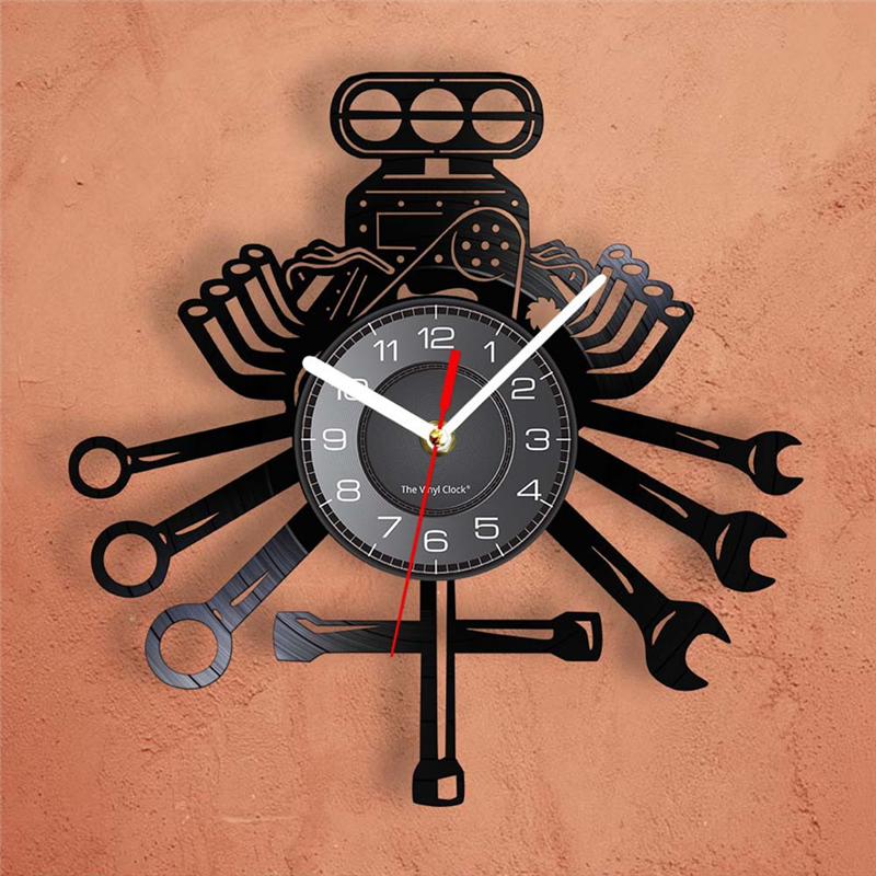 Personalized LED Wall Tool Clock for Men – Car Repair Tools Garage Décor Gift with US Plug, Perfect for Father’s Day
