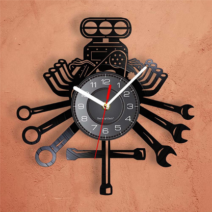 Personalized LED Wall Tool Clock for Men – Car Repair Tools Garage Décor Gift with US Plug, Perfect for Father’s Day