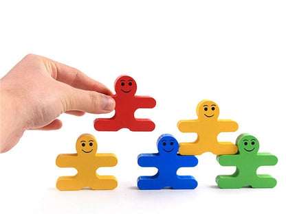 Children Wooden Building Blocks - 3D Toy for Balance Thinking Games Early Learning Montessori Educational Balancing Toys Children Gift