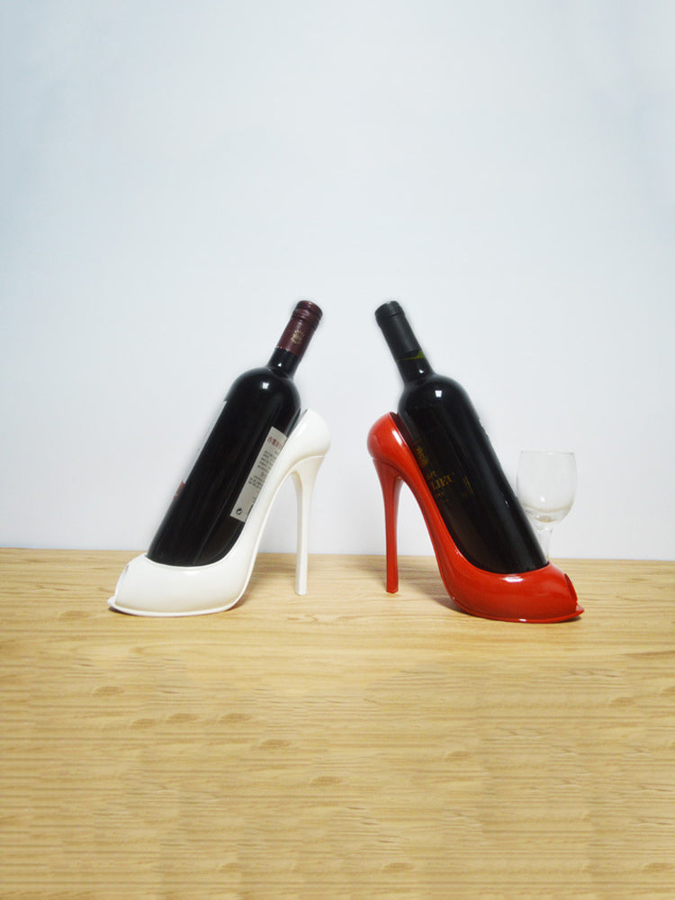 High-Heeled Shoe Wine Rack – Chic Living Room Ornament and Gift for Friends, Parties, and Home Bars