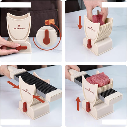 Stainless Steel Cleaver Meat Slicer – Manual  Knife Set for Effortless Beef, Pork, and Food Slicing at Home