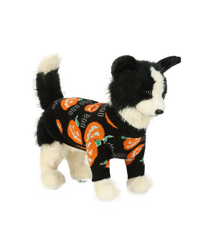 Halloween Pet Pumpkin Sweater – Puppy Kitten Costume Decoration, Warm Winter Dog Clothes, Cute Cat Outfit for Holiday Dress-Up