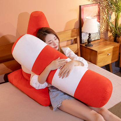 Simulation Vehicle Plush Pillow – Soft Roadblock & Railing Toy Cushion for Bedroom Decor and Fun Sleep Props