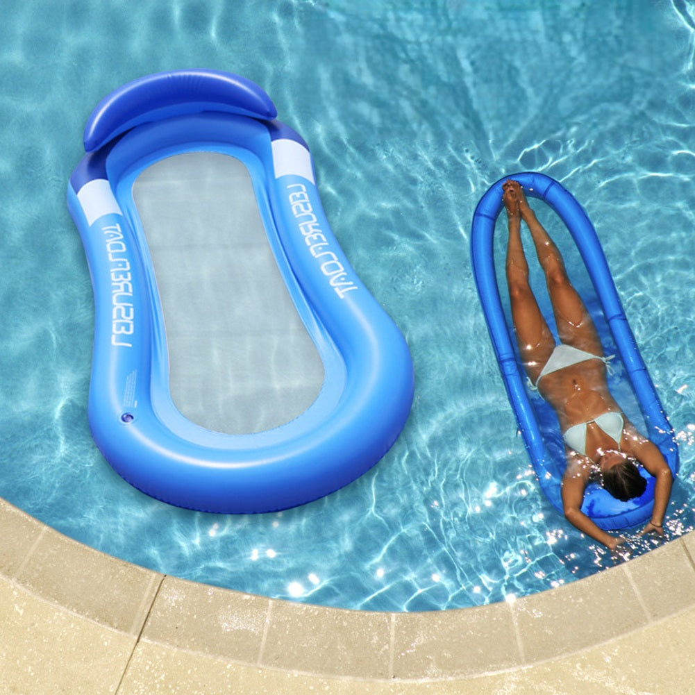 Inflatable Floating Water Hammock Lounge – Foldable Pool Bed for Summer Relaxation, Beach Parties & Outdoor Pool Fun