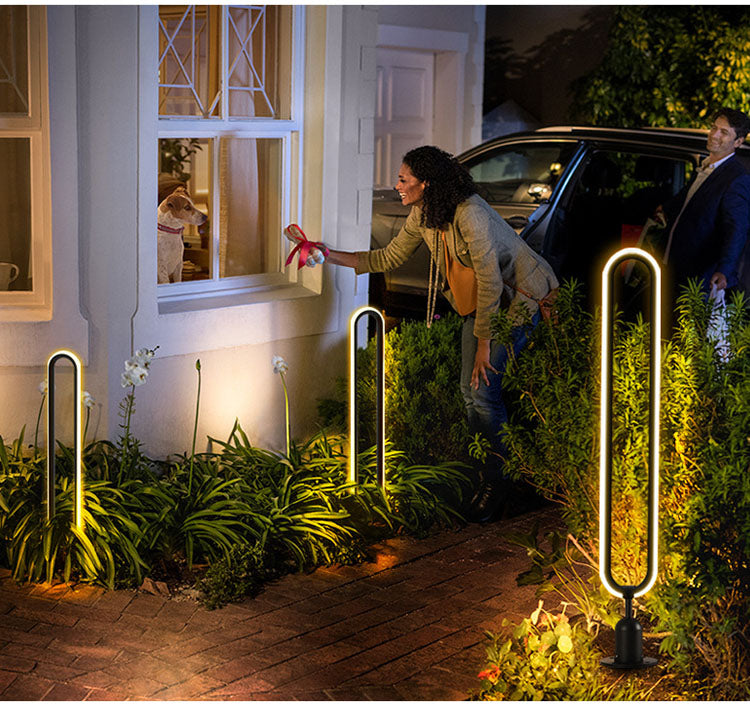 Minimalist Outdoor LED Lawn Lamp – Waterproof Round Garden Light for Pathways, Villas, Courtyards, and Landscape Decor