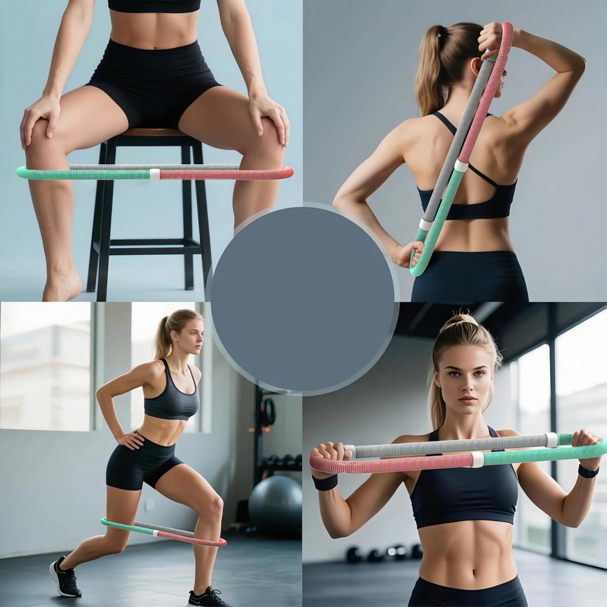 Spring Tube Yoga Circle – Foldable Waist & Tummy Trimmer for Core Strength, Weight Loss & Home Fitness Training