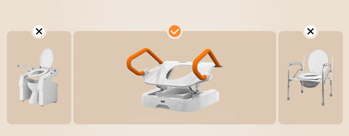 Electric Toilet Seat Lift – Powered Raised Toilet Seat Riser with Handles for Elderly and Disabled, Durable Support up to 330lbs