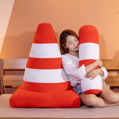 Simulation Vehicle Plush Pillow – Soft Roadblock & Railing Toy Cushion for Bedroom Decor and Fun Sleep Props