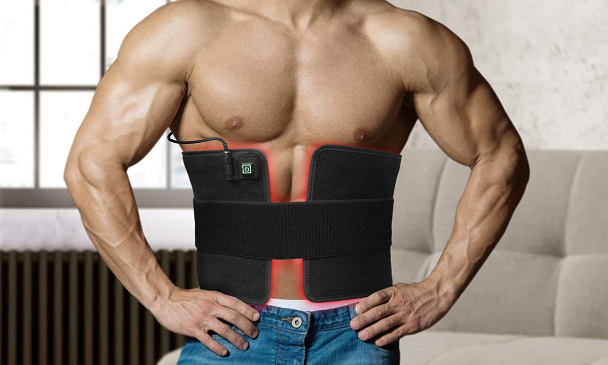 Red and Infrared Therapy Heating Belt – Wearable LED Body Pad for Face, Shoulder, and Muscle Pain Relief Treatment