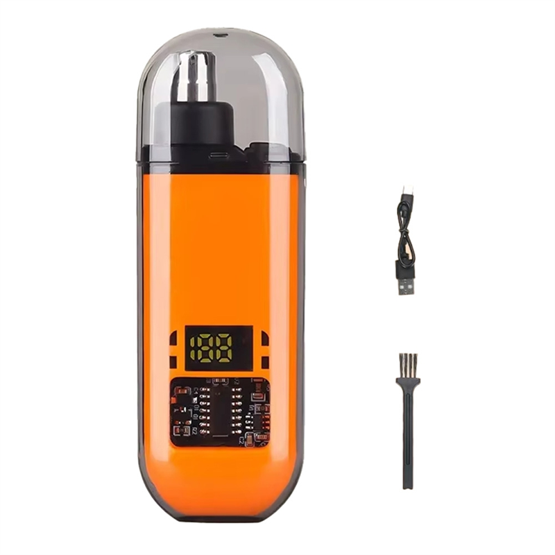 Stainless Steel Nose & Eyebrow Trimmer – 2-in-1  Portable Painless Grooming Tool for Men’s Facial Hair Care