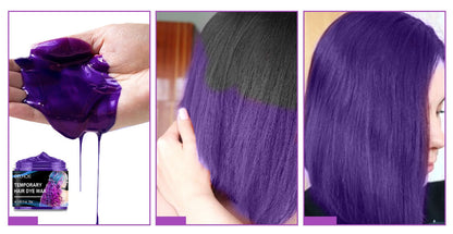 Temporary Hair Dye Wax Set – Washable Disposable Party Styling Cream for DIY Fashion Coloring, Nourishing Cream, and Fun Hairstyles