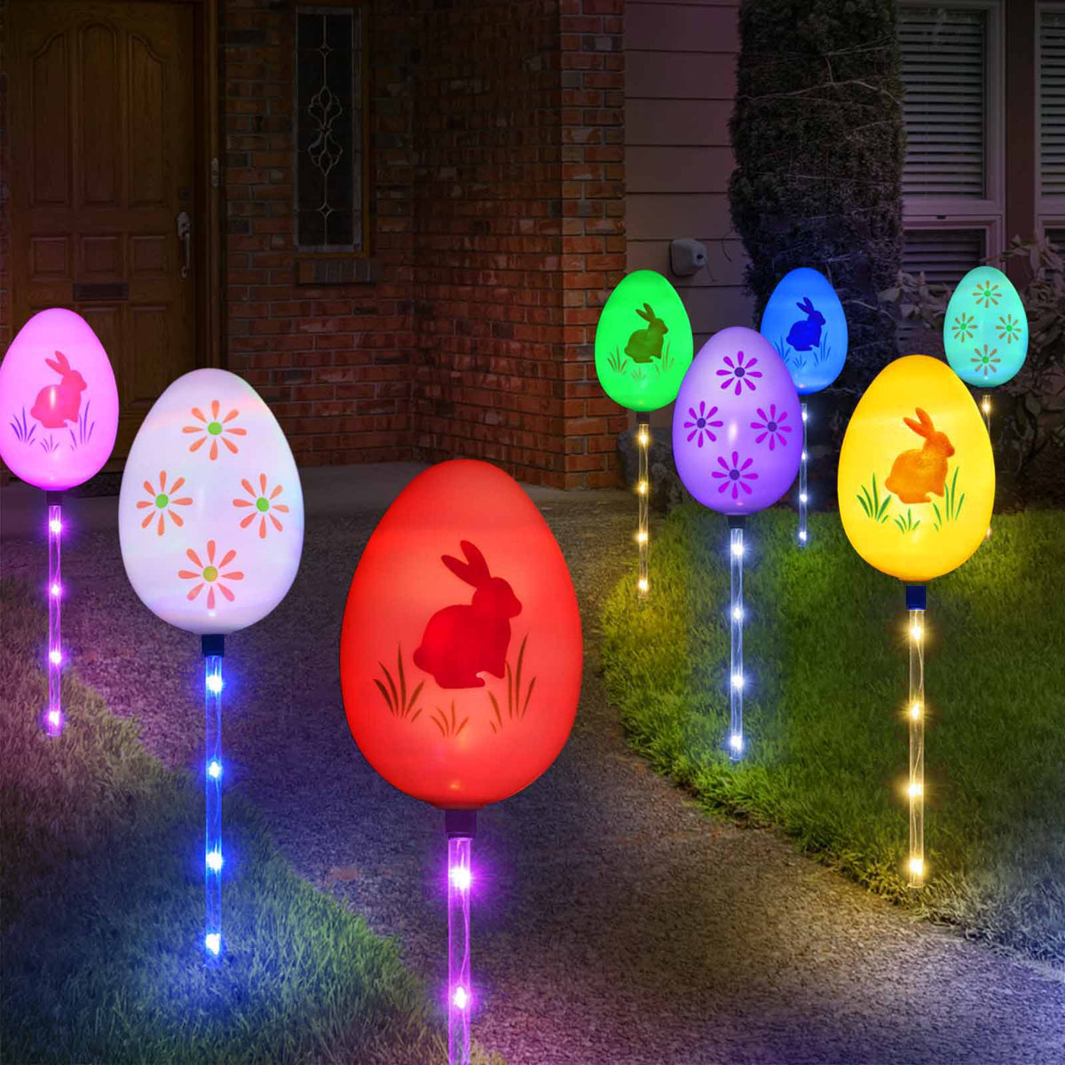 Solar Easter Egg Lights – Brighten Your Yard with Colorful Solar Decor Eggs for a Glowing Springtime Celebration