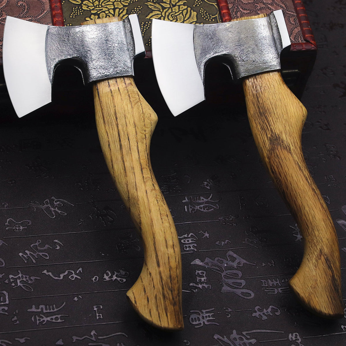 Japanese Forged DC53 Steel Survival Axe – High Hardness Logging Tool, Tactical Hand Axe for Camping, Home Use & Forest Adventures