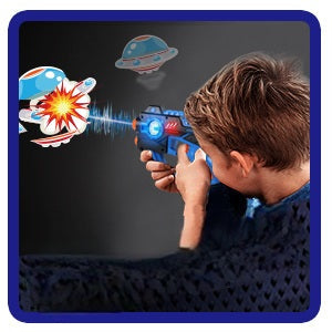 Infrared Laser Tag Set for Kids & Adults – 2 Player Toy Guns with Projector, Indoor Outdoor Game