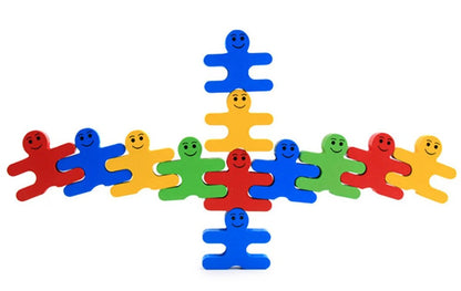 Children Wooden Building Blocks - 3D Toy for Balance Thinking Games Early Learning Montessori Educational Balancing Toys Children Gift