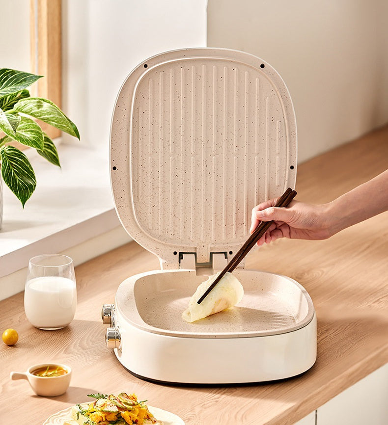 Electric Baking Pan – 33cm Double-Sided Non-Stick Crepe Maker & Pancake Machine with Enlarged Heating Tray