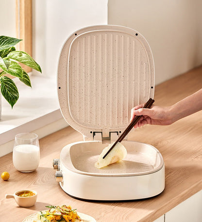 Electric Baking Pan – 33cm Double-Sided Non-Stick Crepe Maker & Pancake Machine with Enlarged Heating Tray