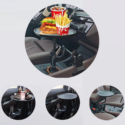 Versatile Car Travel Drink Holder – Multi-Purpose Round Tray for Food, Beverages, and Phones, Perfect Dining Organizer for Road Trips, Daily Commutes, and Family Travel