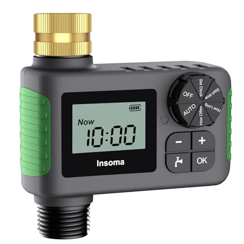 Insoma WiFi Garden Sprinkler Timer - Smart Irrigation Controller Compatible with Alexa, Remote Control for Hassle-Free Watering