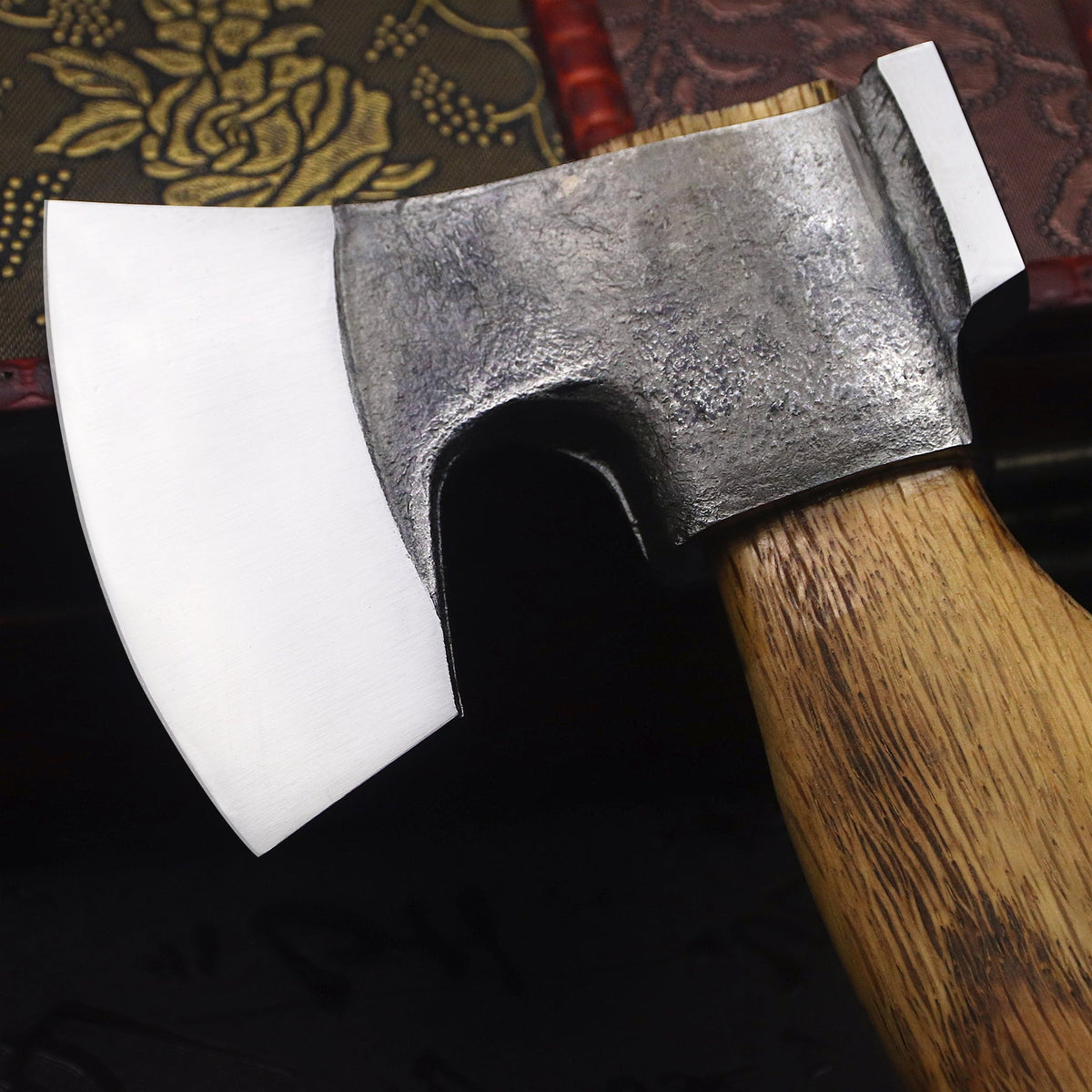 Japanese Forged DC53 Steel Survival Axe – High Hardness Logging Tool, Tactical Hand Axe for Camping, Home Use & Forest Adventures