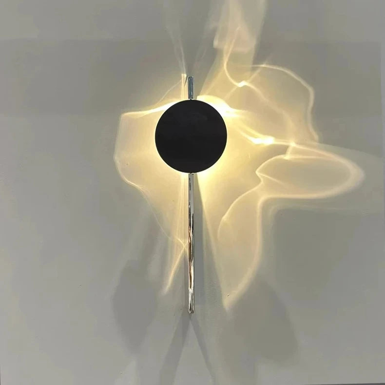 Chrome LED Sci-Fi Wall Light – 3000K Stainless Steel Lamp Sconce for Bedroom, Parlor, Stairs, Hallway