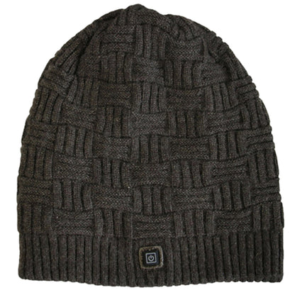 Rechargeable Heated Winter Hat – 3400mAh Battery Powered, Warm Black Beanie for Cold Weather Outdoor Adventures