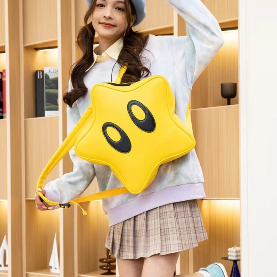 Kawaii Star Cartoon Backpack – Y2K Korean & Japanese Cute Book Bag for Girls, School, and Travel Adventures