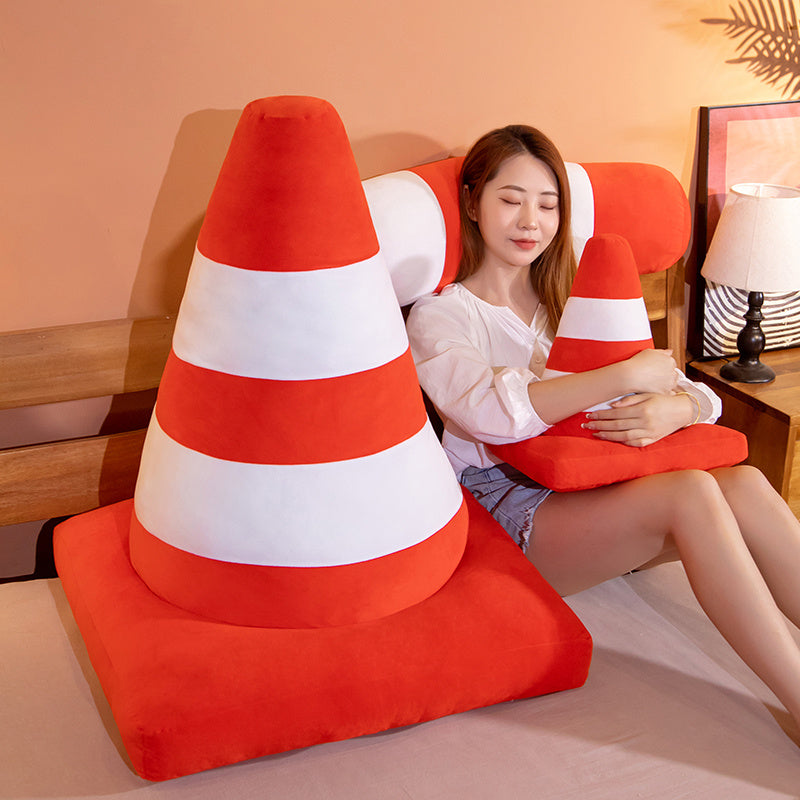 Simulation Vehicle Plush Pillow – Soft Roadblock & Railing Toy Cushion for Bedroom Decor and Fun Sleep Props
