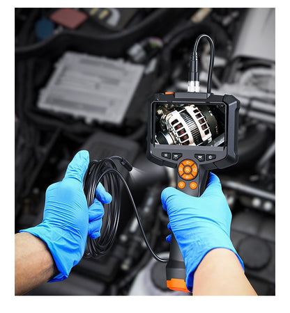 Industrial Borescope Inspection Camera – 1080P Digital Snake Camera with 8 LEDs and 4.3-Inch Screen, IPX7 Waterproof for Mechanics, Plumbing, Electronics