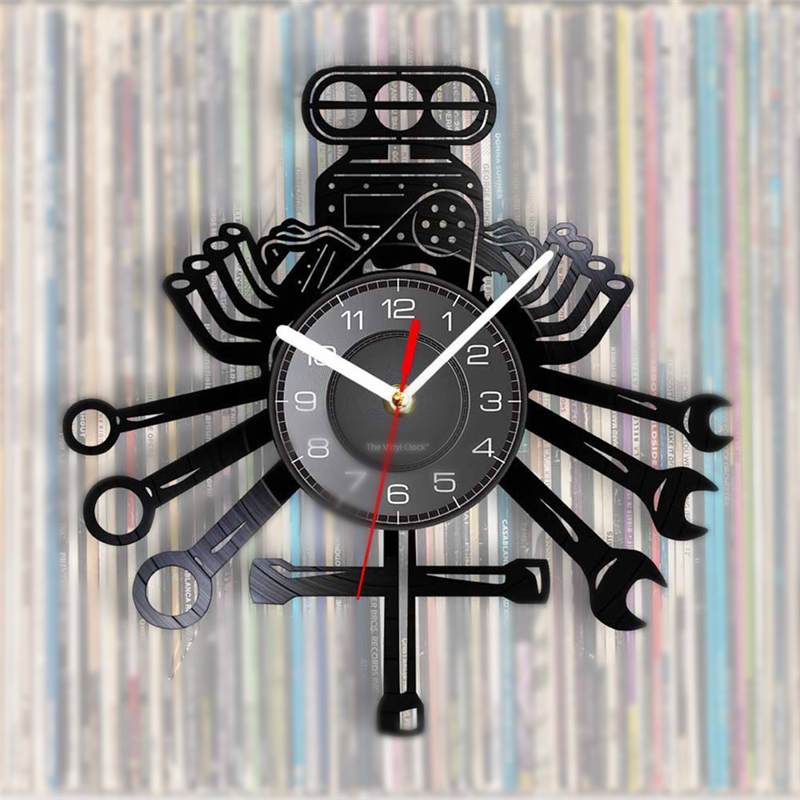Personalized LED Wall Tool Clock for Men – Car Repair Tools Garage Décor Gift with US Plug, Perfect for Father’s Day