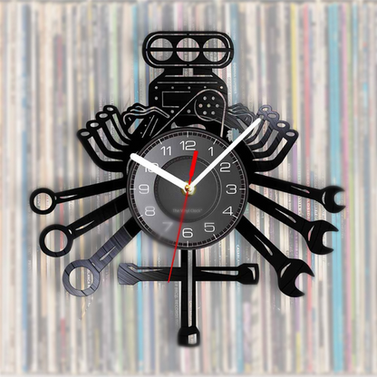 Personalized LED Wall Tool Clock for Men – Car Repair Tools Garage Décor Gift with US Plug, Perfect for Father’s Day